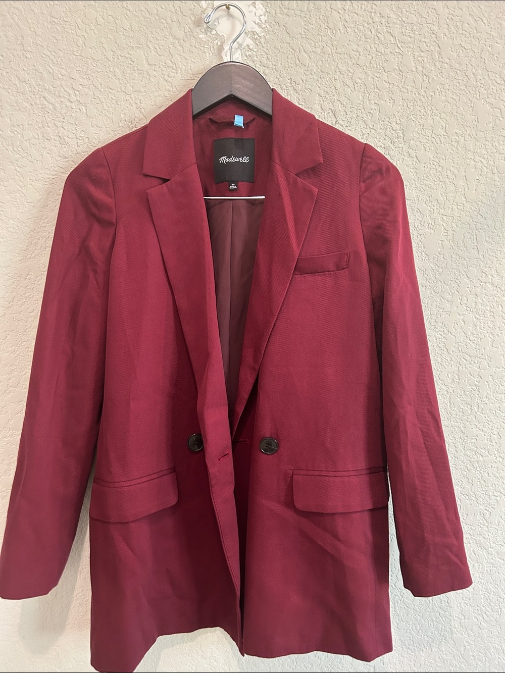 Madewell Deep Wine Red Blazer Jacket